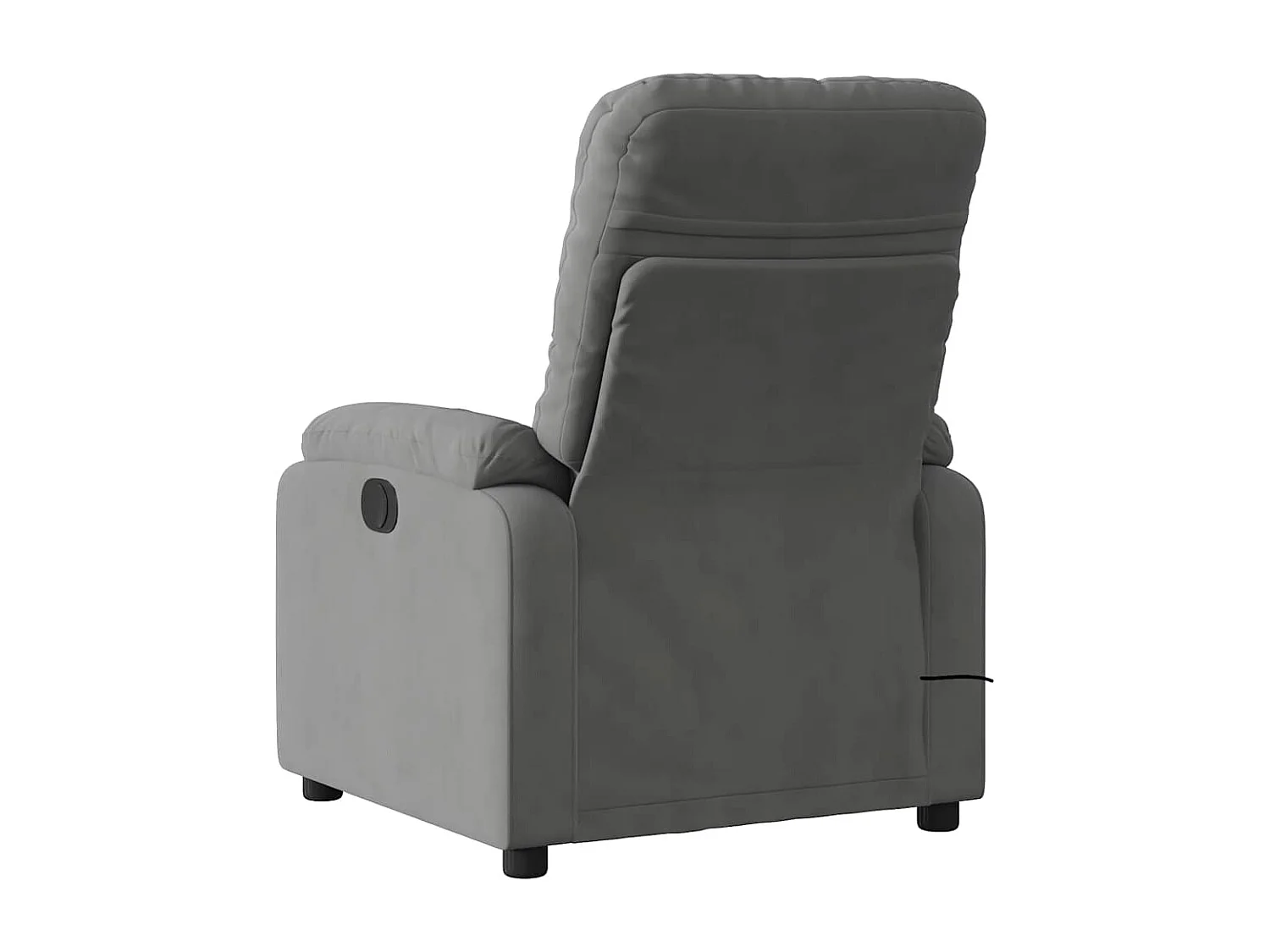 Sillón de relax | Sillón reclinable de masaje tela de microfibra gris oscuro SHL8052