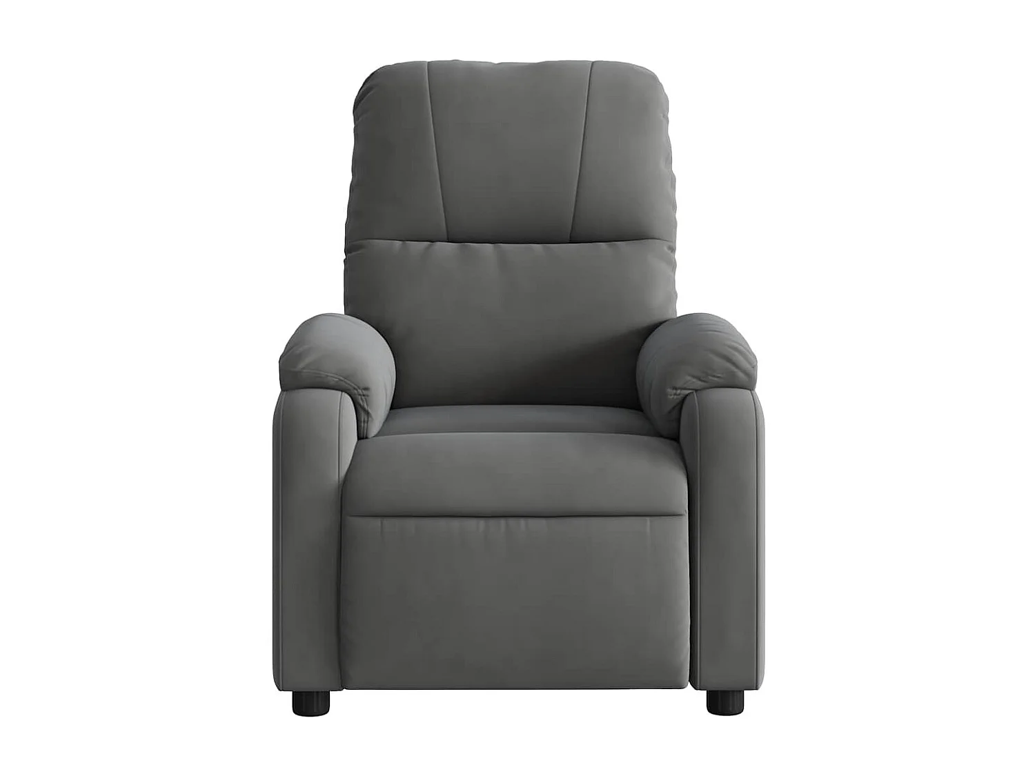 Sillón de relax | Sillón reclinable de masaje tela de microfibra gris oscuro SHL8052