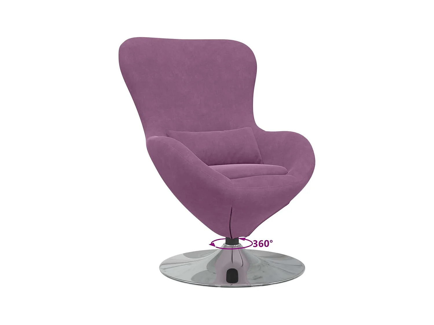 Sillón de relax | Sillón huevo Morado 63x73x90 cm Terciopelo SHL5803