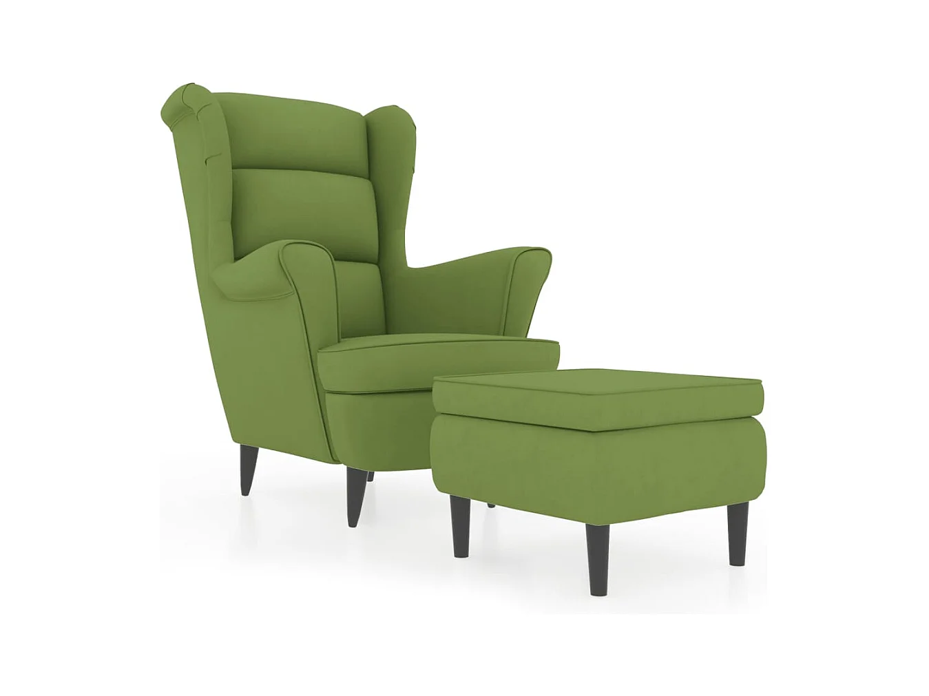 Poltrona | Cadeira Relax com banco veludo verde-claro SHL87329