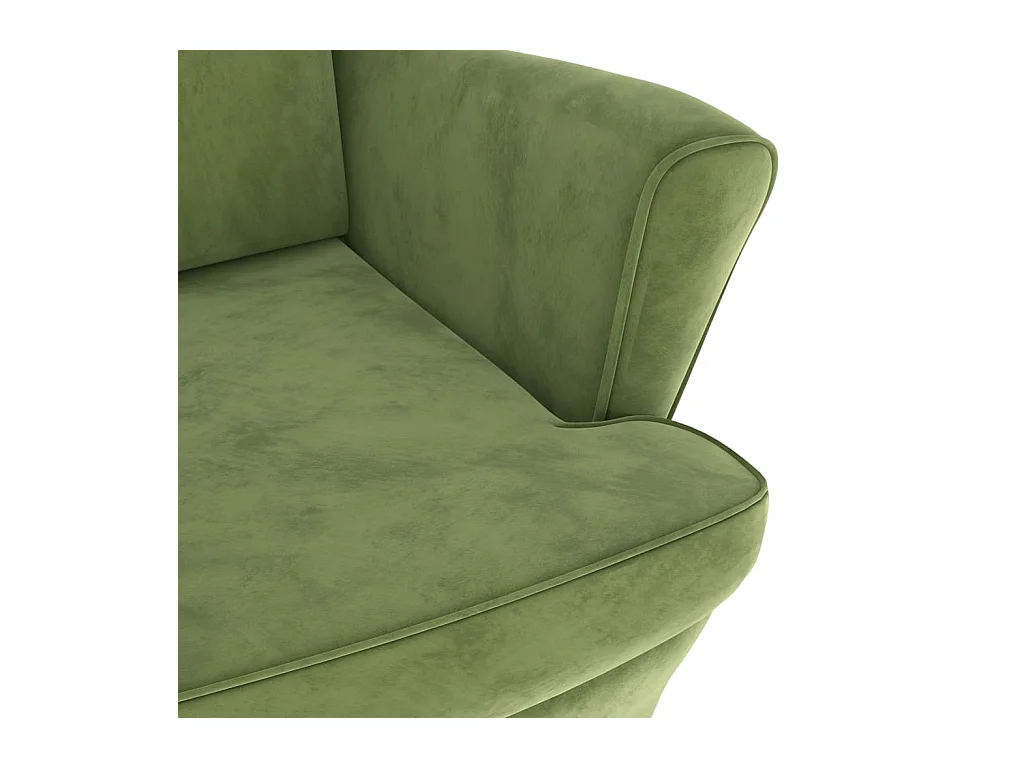 Poltrona | Cadeira Relax com banco veludo verde-claro SHL87329