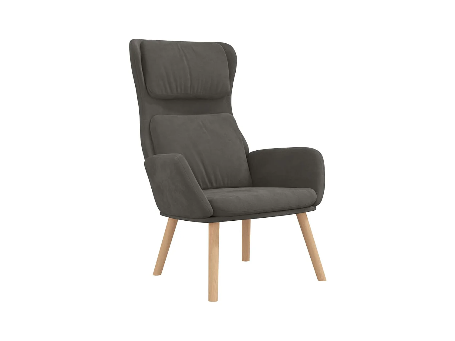 Chaise de relaxation-Fauteuil de Salon Gris foncé Velours SHL5484