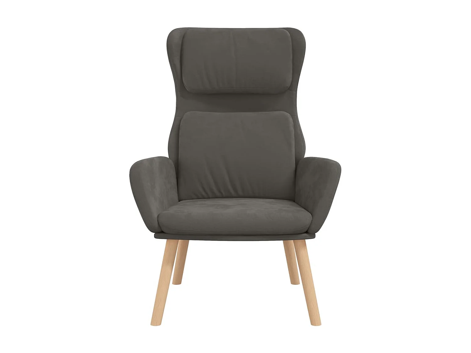 Relaxsessel | Lounge Sessel Dunkelgrau Samt SHL16739