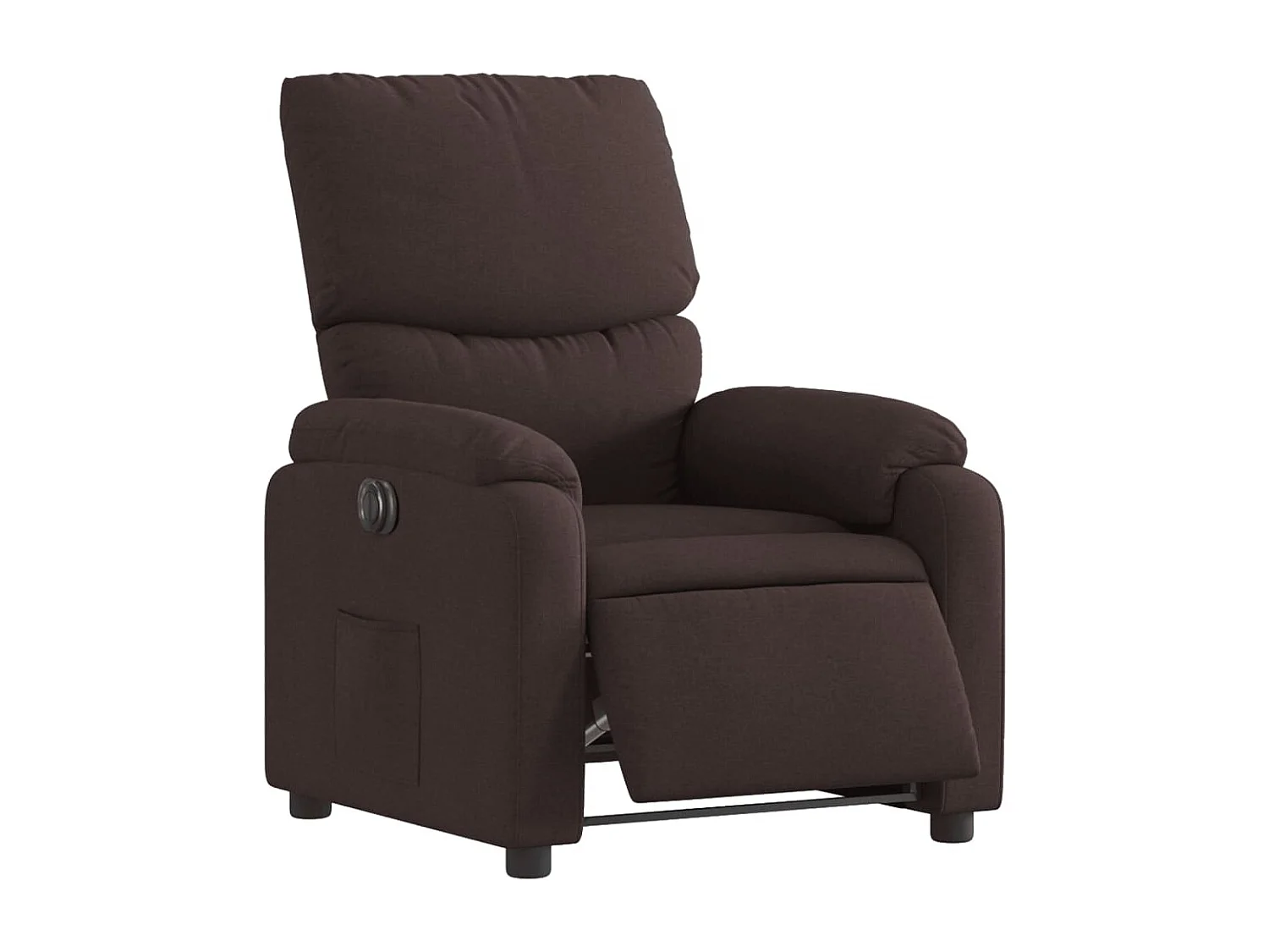 Fauteuil inclinable électrique-Chaise de relax-Fauteuil salon Marron foncé Tissu SHL2170