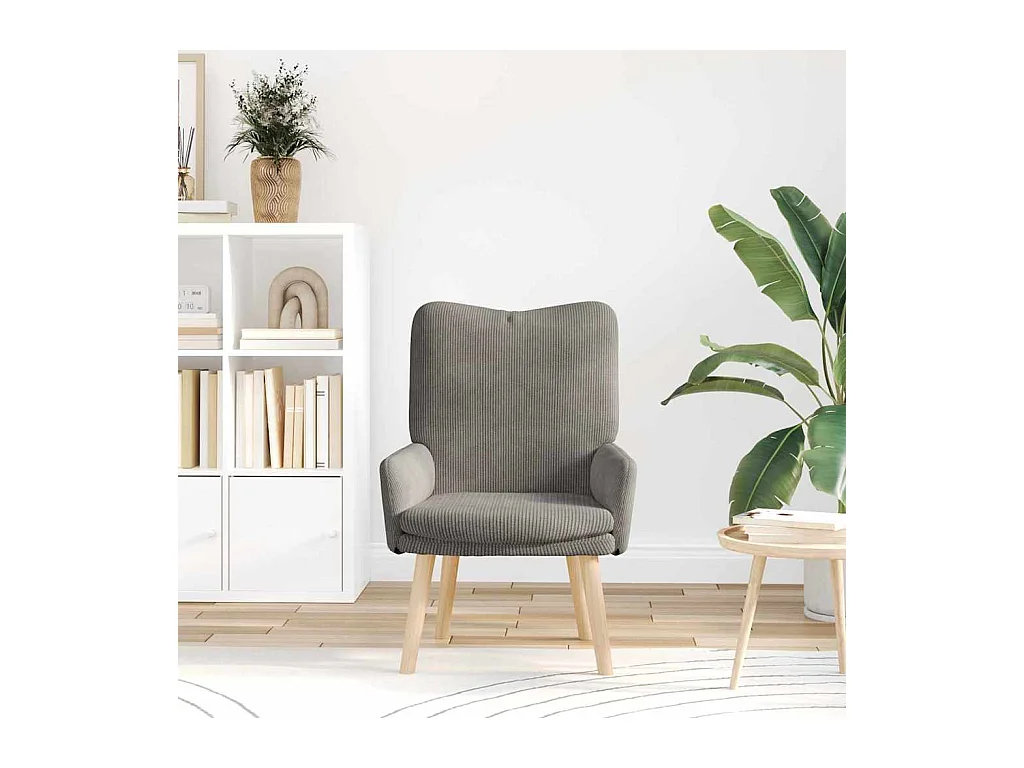 Sillón de relax | Silla Relax | Sillón de salón Gris claro 63x67x94 cm tela SHL6459