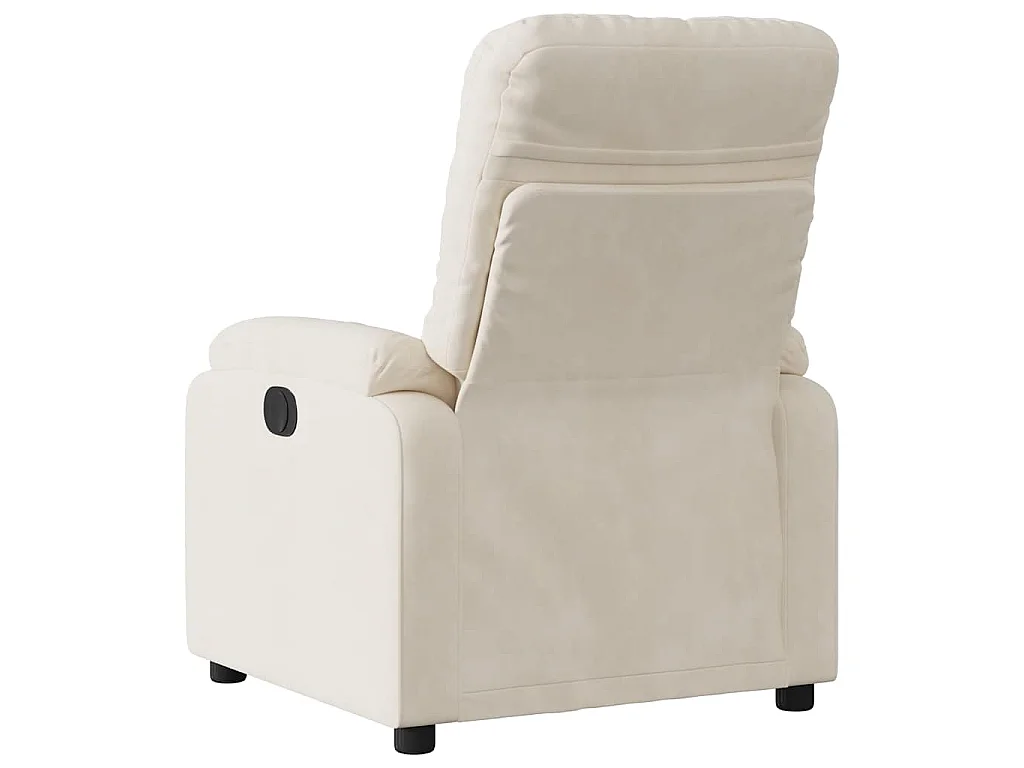 Relaxstoel | Fauteuil elektrisch verstelbaar microvezelstof beige