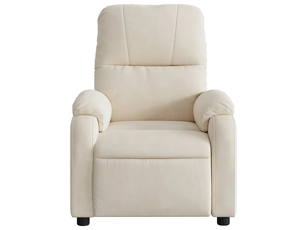 Relaxstoel | Fauteuil elektrisch verstelbaar microvezelstof beige