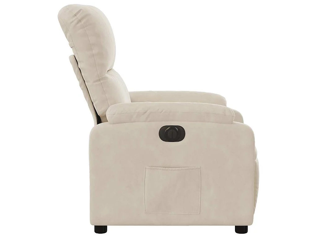 Relaxstoel | Fauteuil elektrisch verstelbaar microvezelstof beige