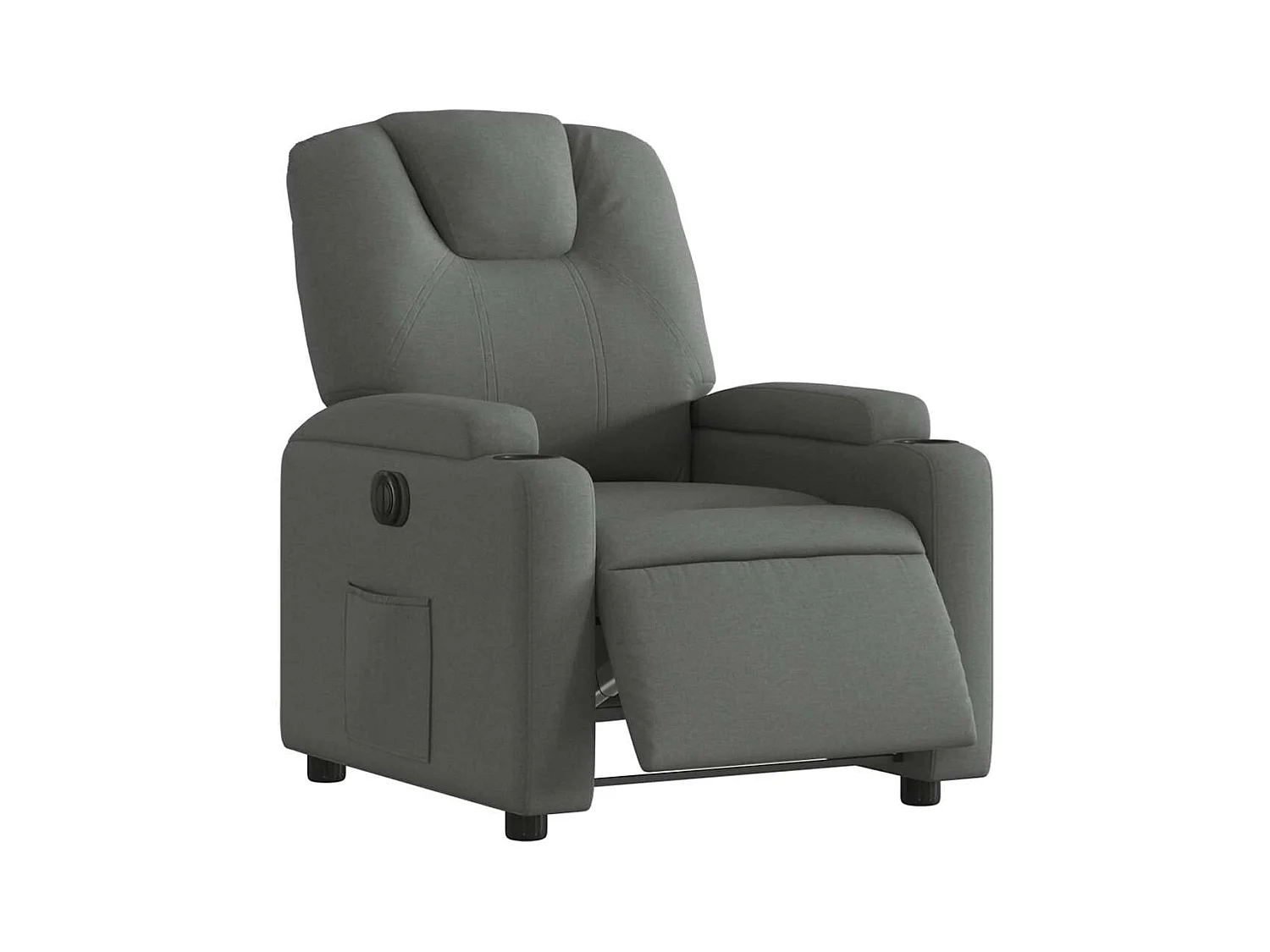 Fauteuil inclinable électrique-Chaise de relax-Fauteuil salon Gris foncé Tissu SHL4805