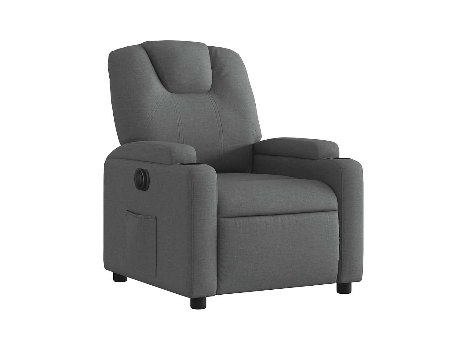 Fauteuil inclinable électrique-Chaise de relax-Fauteuil salon Gris foncé Tissu SHL4805