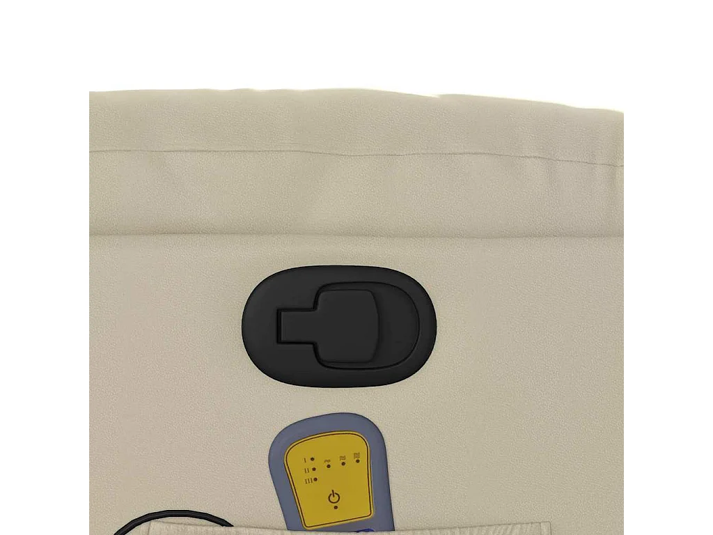 Sillón de relax | Sillón reclinable de masaje cuero sintético crema SHL3492