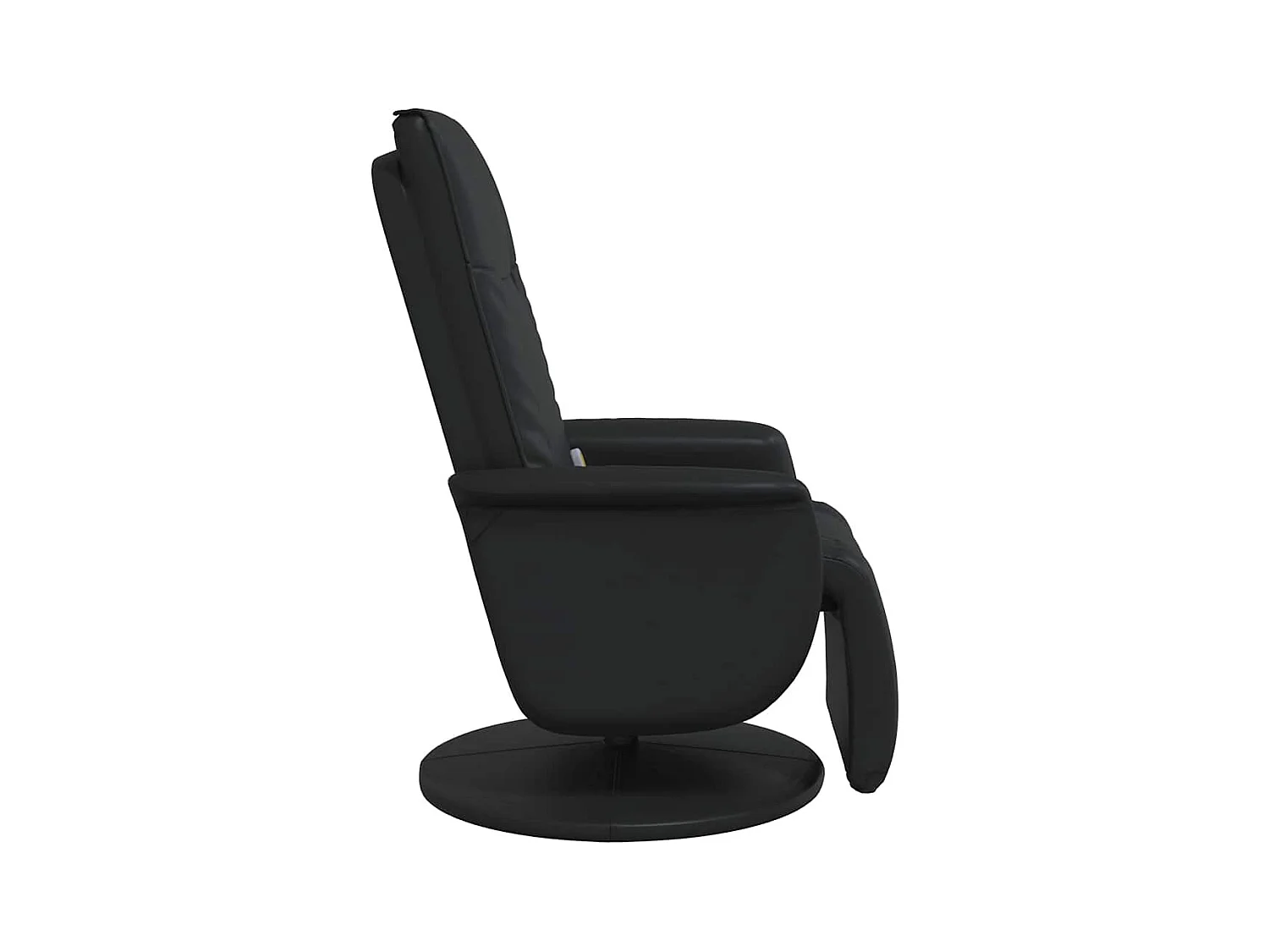 Sillón de relax | Sillón reclinable masaje con reposapiés cuero sintético negro SHL9098