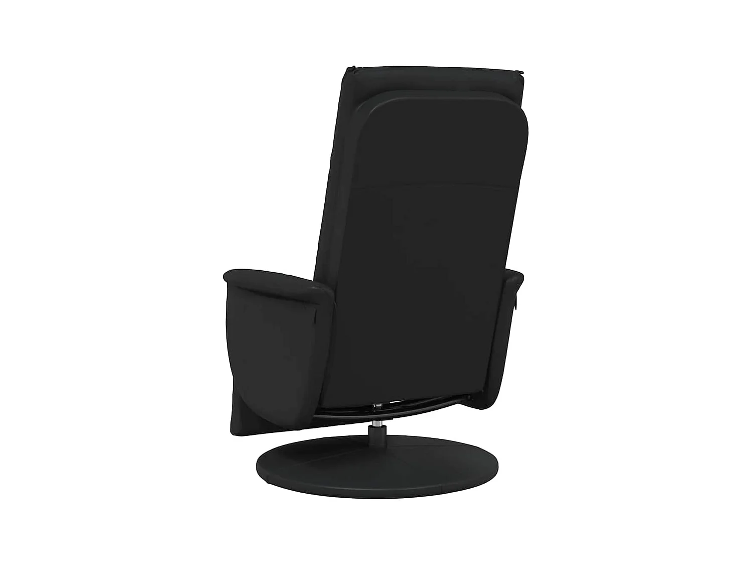 Sillón de relax | Sillón reclinable masaje con reposapiés cuero sintético negro SHL9098