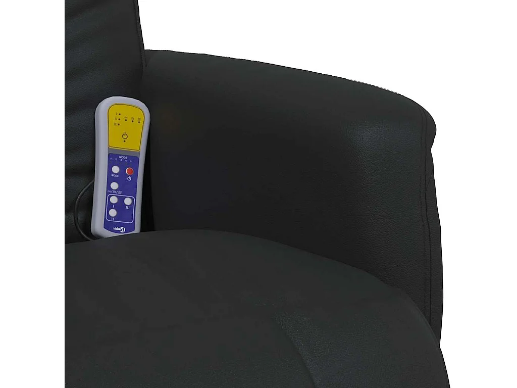 Massagesessel mit Fußteil Schwarz Kunstleder SHL26828