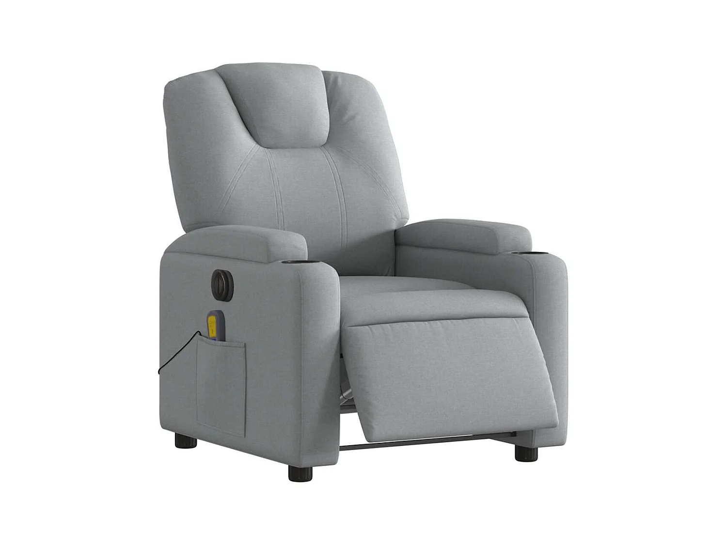 Sillón de relax | Sillón reclinable de masaje eléctrico tela gris claro SHL8552
