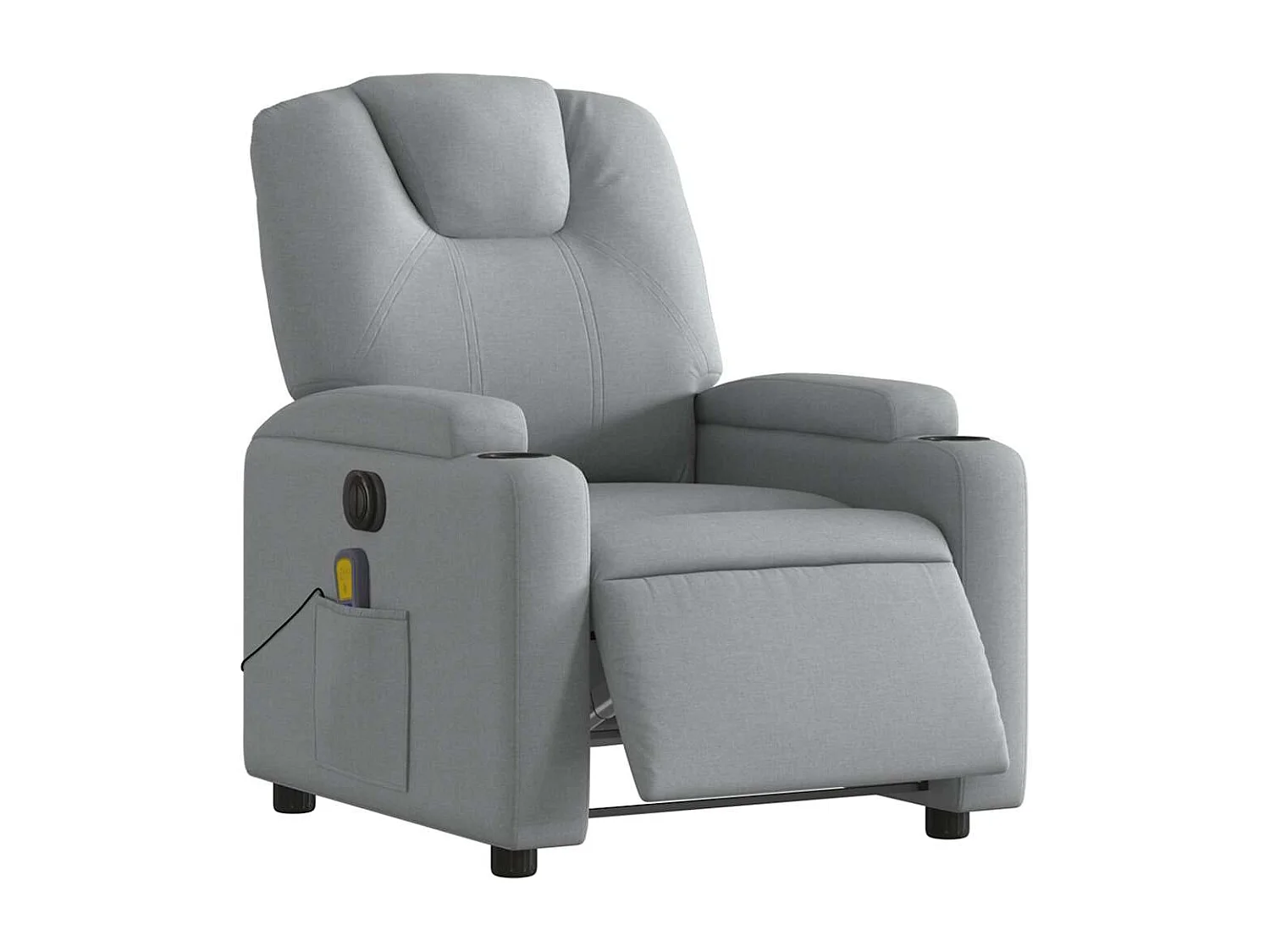 Fauteuil inclinable électrique-Fauteuil de massage pour Salon gris clair tissu SHL3670