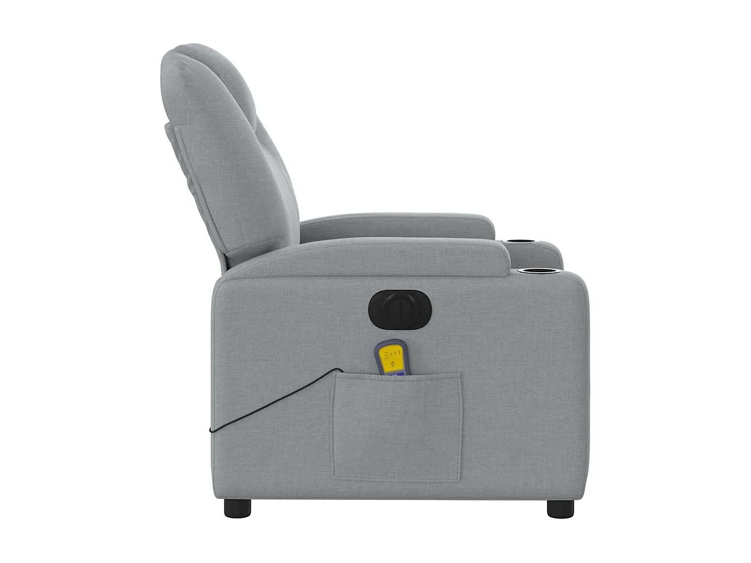 Fauteuil inclinable électrique-Fauteuil de massage pour Salon gris clair tissu SHL3670