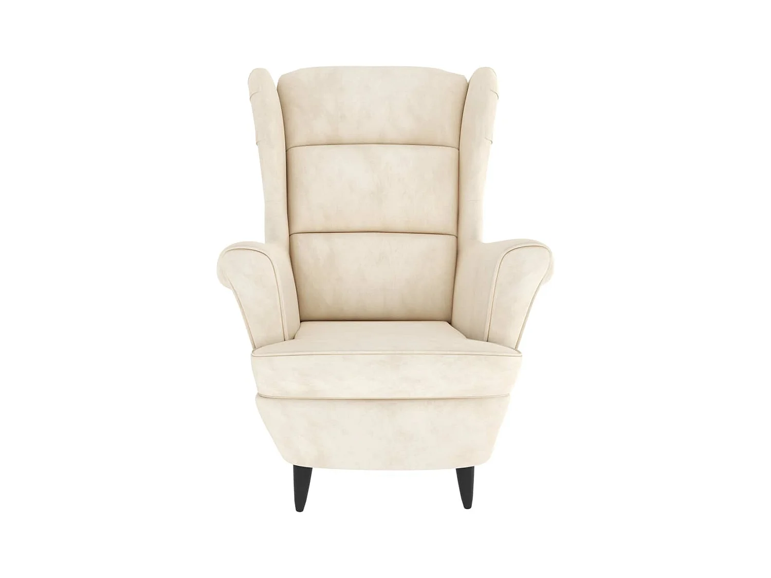 Sillón de salón | Silla de relax | Sillón de terciopelo blanco crema SHL6664