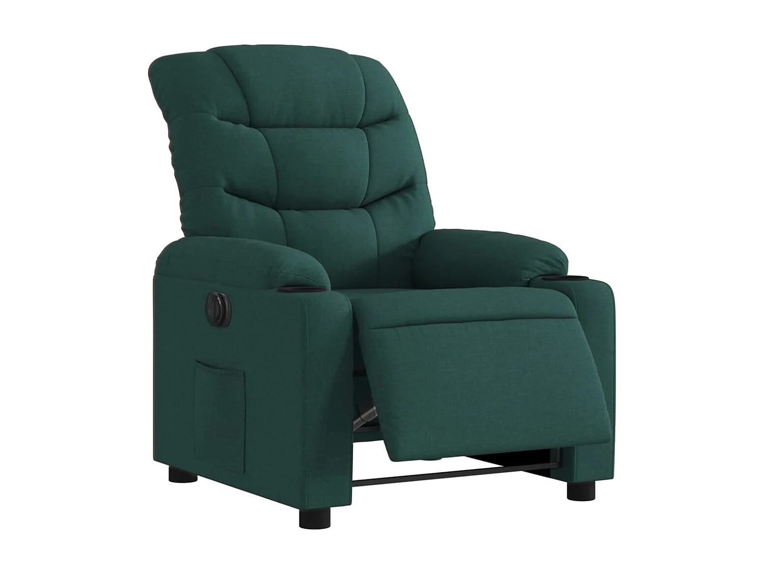 Fauteuil inclinable électrique-Chaise de relax-Fauteuil salon Vert foncé Tissu SHL4030
