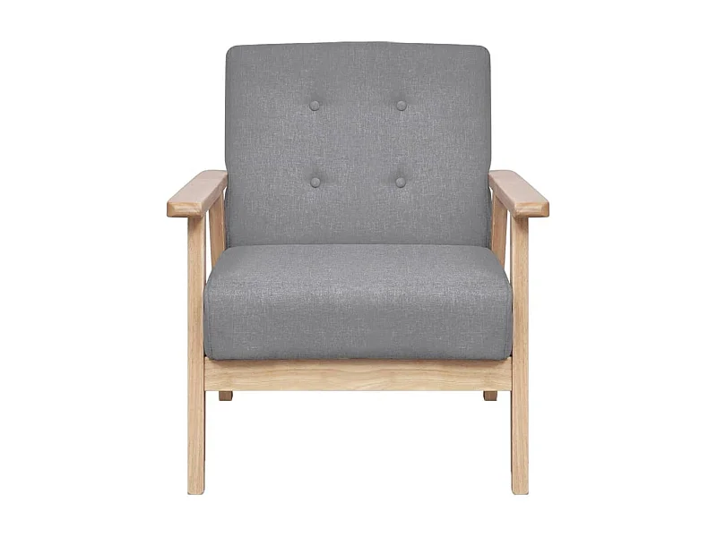 Sillón de salón | Silla de relax | Sillón de tela gris claro SHL7461