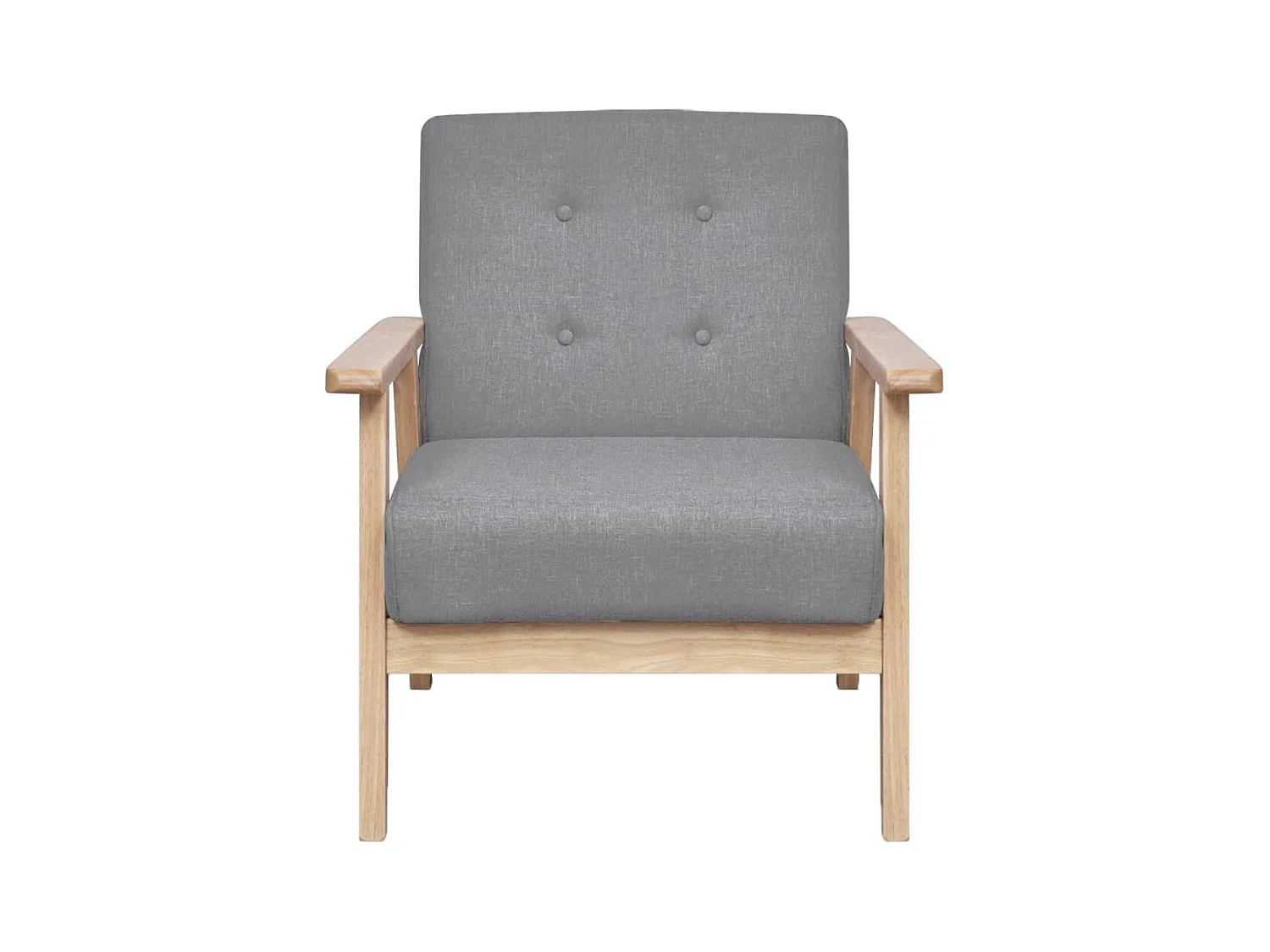 Sillón de salón | Silla de relax | Sillón de tela gris claro SHL7461