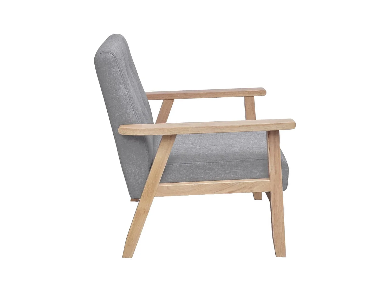 Sillón de salón | Silla de relax | Sillón de tela gris claro SHL7461