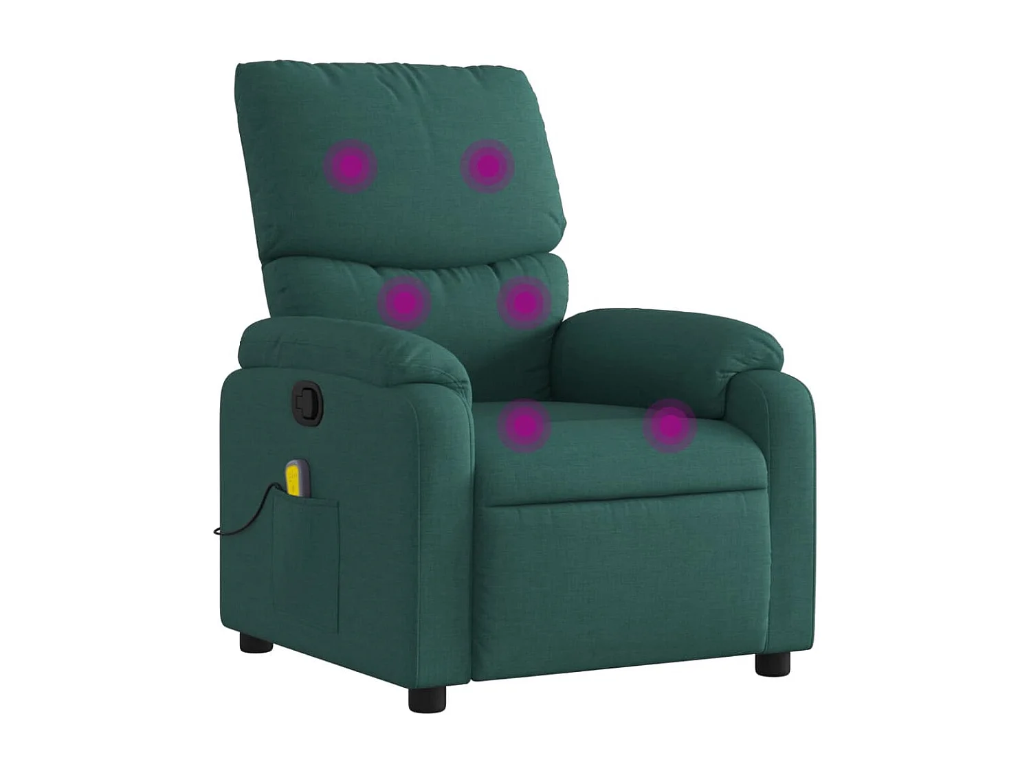 Fauteuil inclinable-Chaise de relax-Fauteuil de Massage vert foncé tissu SHL5025