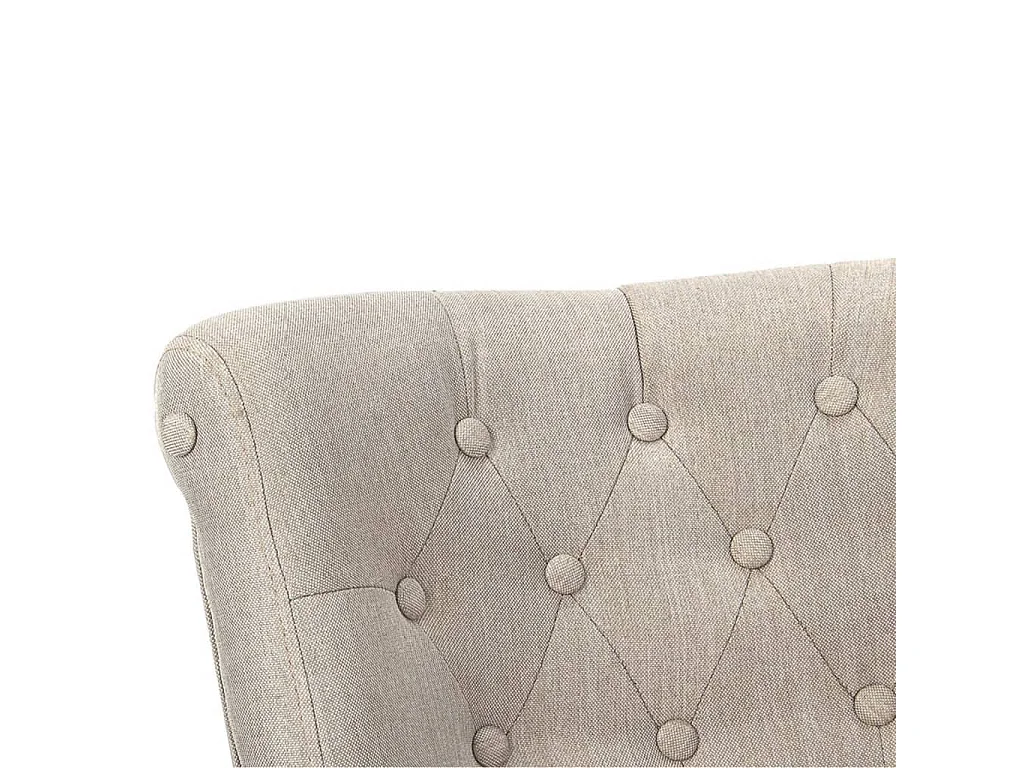 Lot de 2 Chaises en style français-Chaise de Bureau 54x46x70 cm crème tissu SHL2485