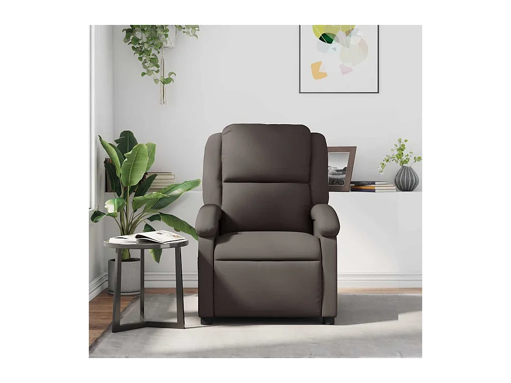 Sillón de salón | Silla | Sillón de masaje eléctrico cuero auténtico marrón oscuro SHL3772