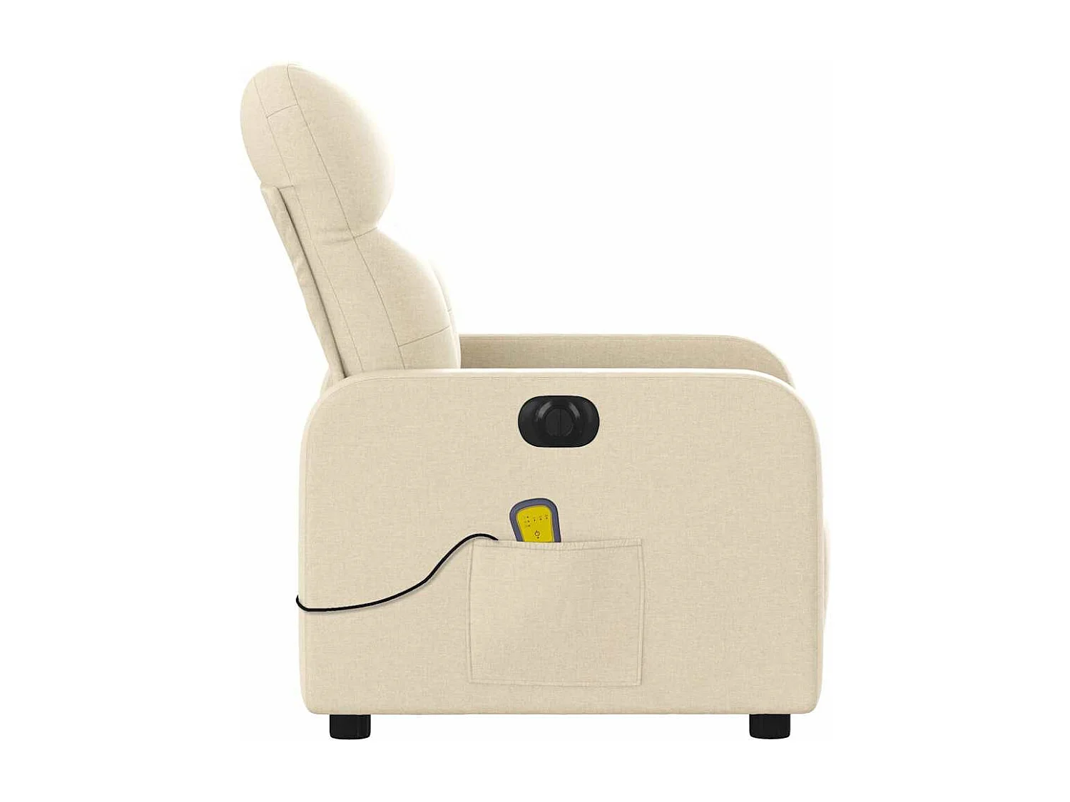 Fauteuil inclinable électrique-Chaise de relax-Fauteuil de Massage crème tissu SHL1914