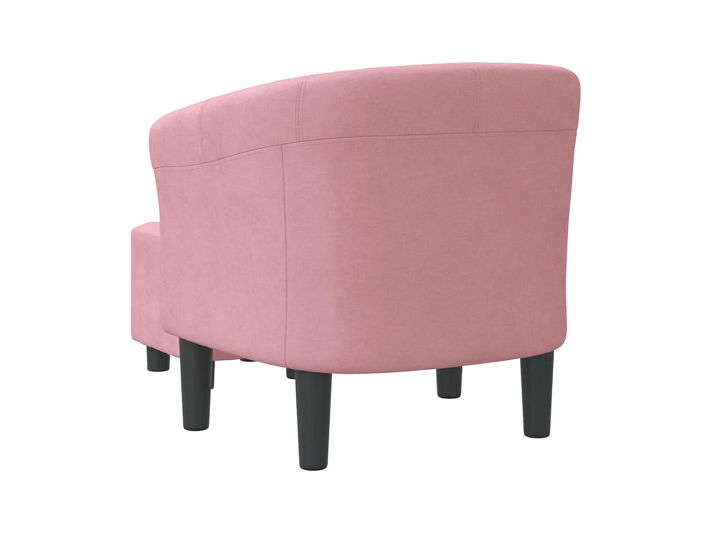 Sillón de salón | Silla de relax con taburete terciopelo rosa SHL8216