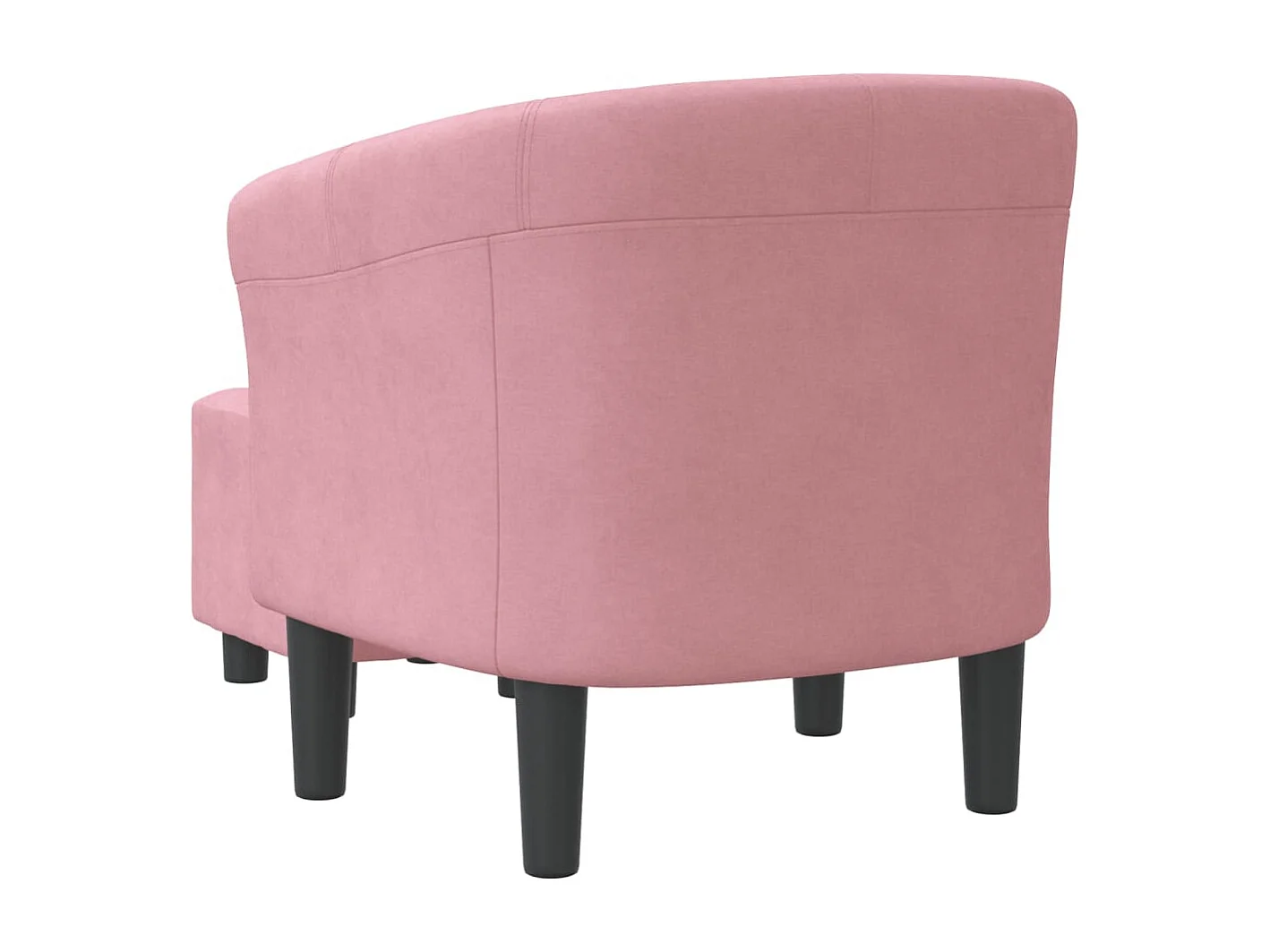 Relaxsessel | Clubsessel mit Fußhocker Rosa Samt SHL50039