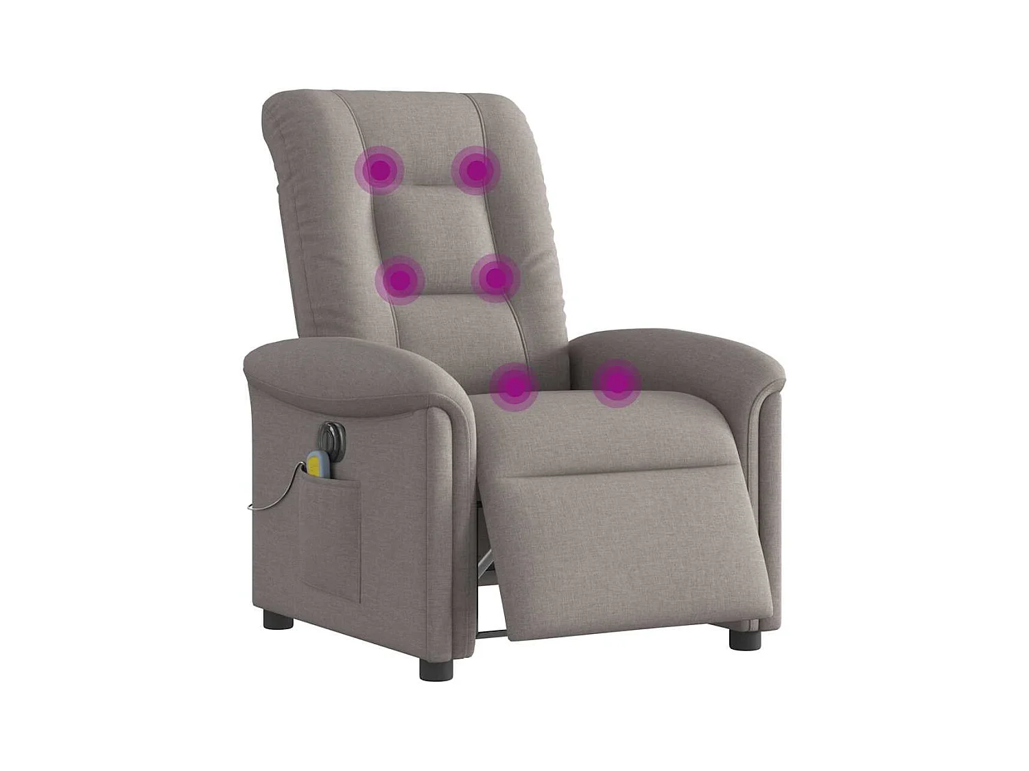 Sillón de relax | Sillón reclinable de masaje eléctrico tela gris taupe SHL5811