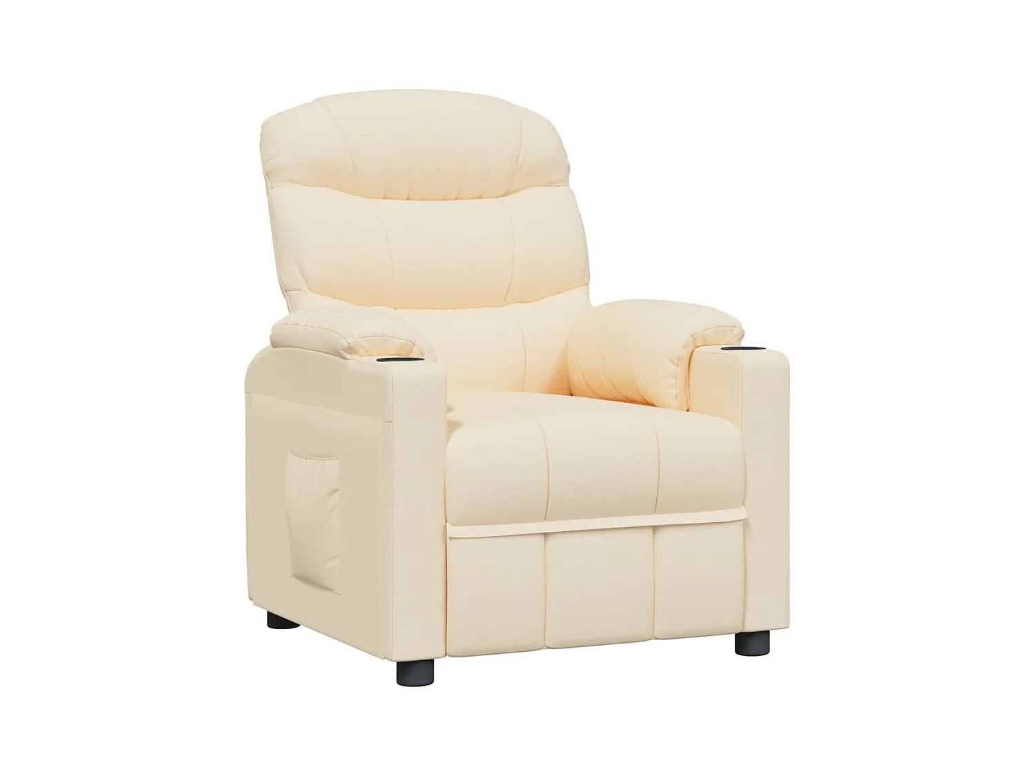 Fauteuil inclinable-Fauteuil de salon Crème Tissu SHL1294