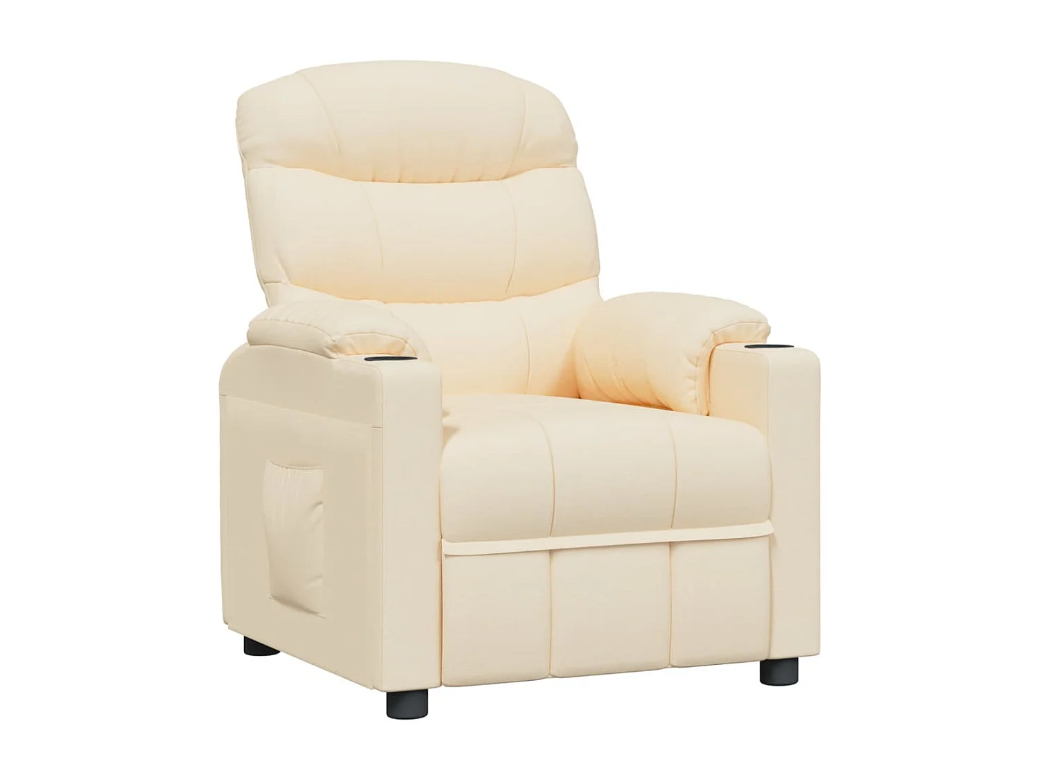Fauteuil inclinable-Fauteuil de salon Crème Tissu SHL1294