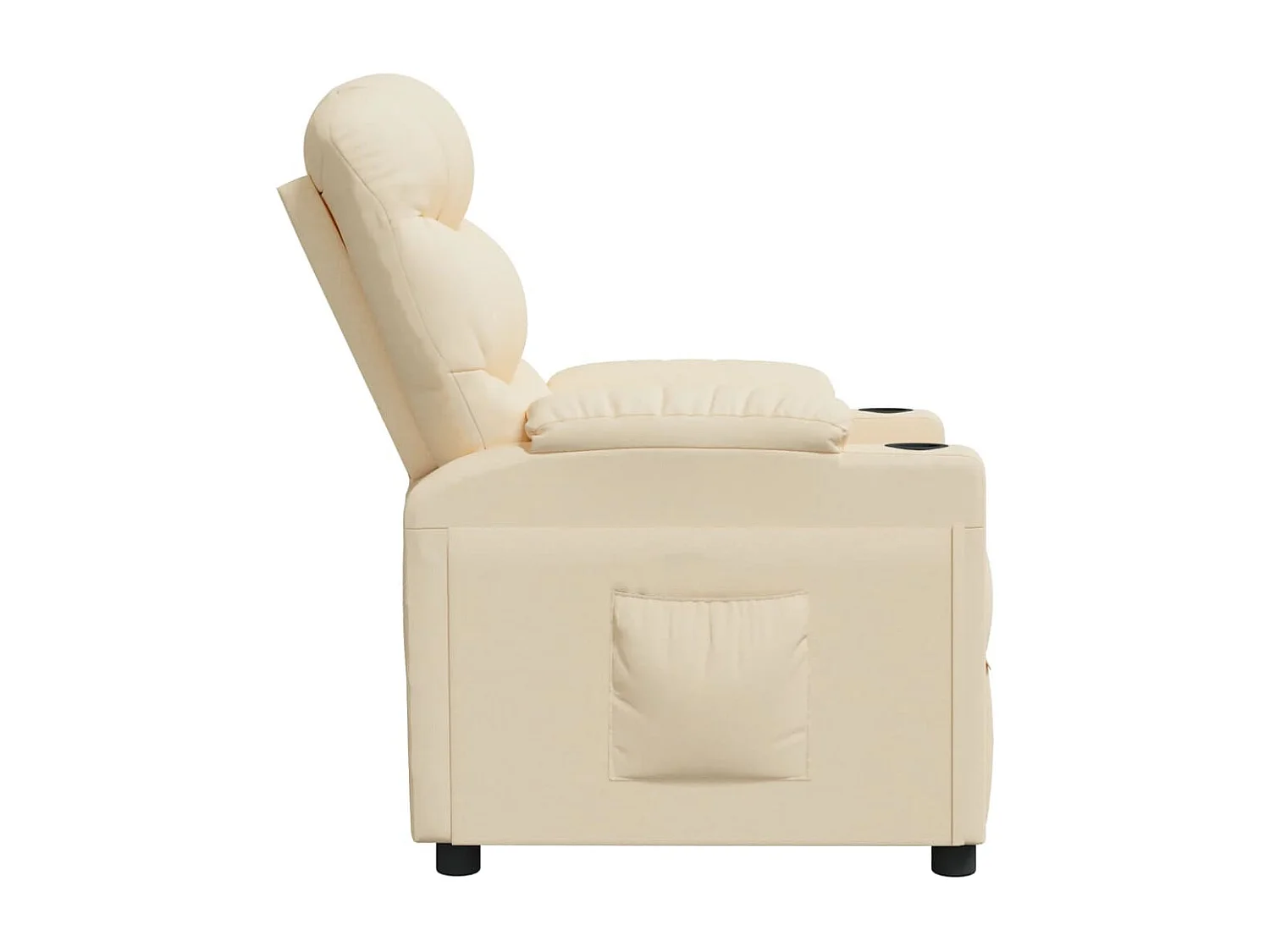 Fauteuil inclinable-Fauteuil de salon Crème Tissu SHL1294