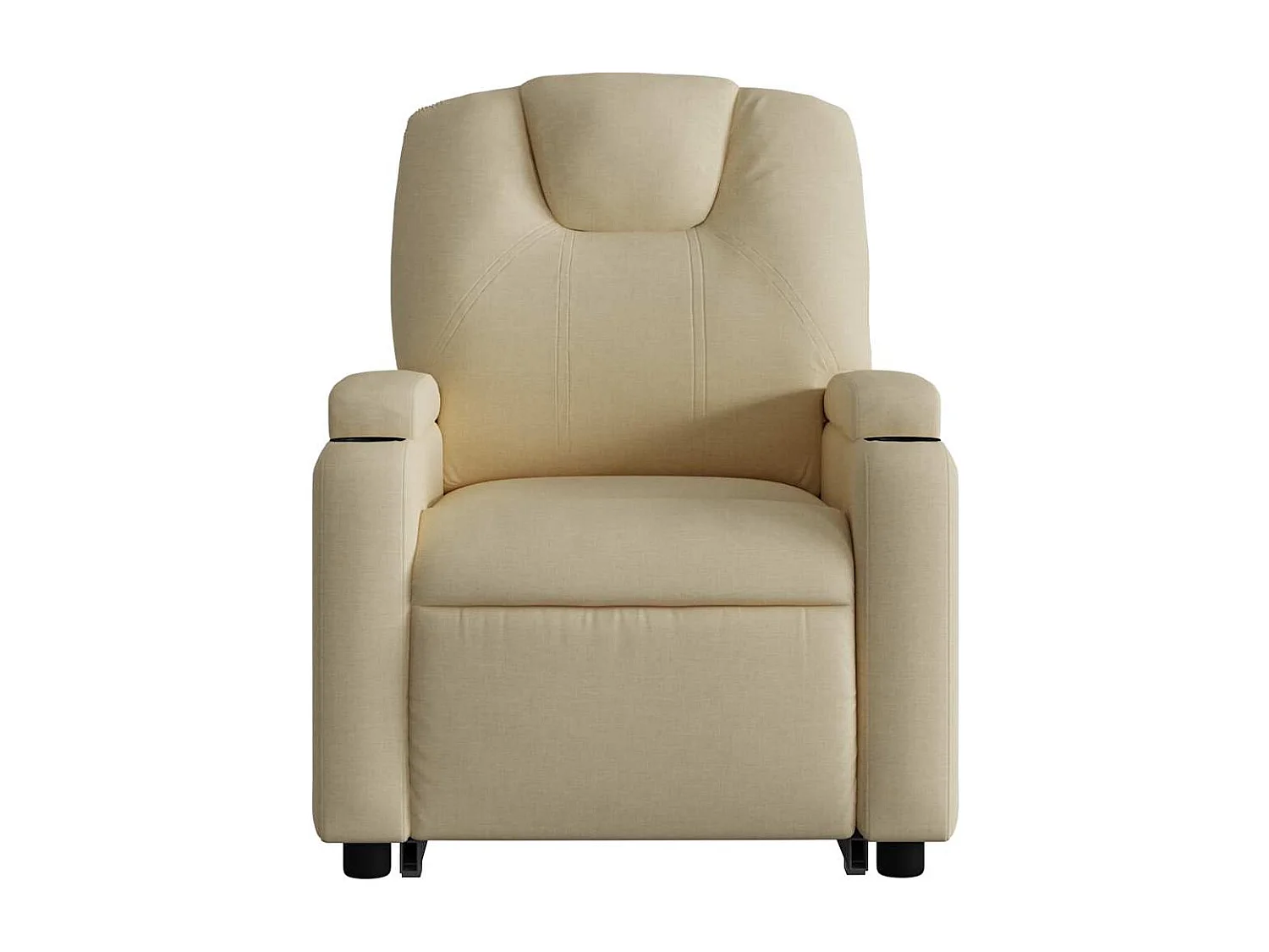 Fauteuil inclinable électrique-Chaise-Fauteuil de Massage Crème Tissu SHL4833