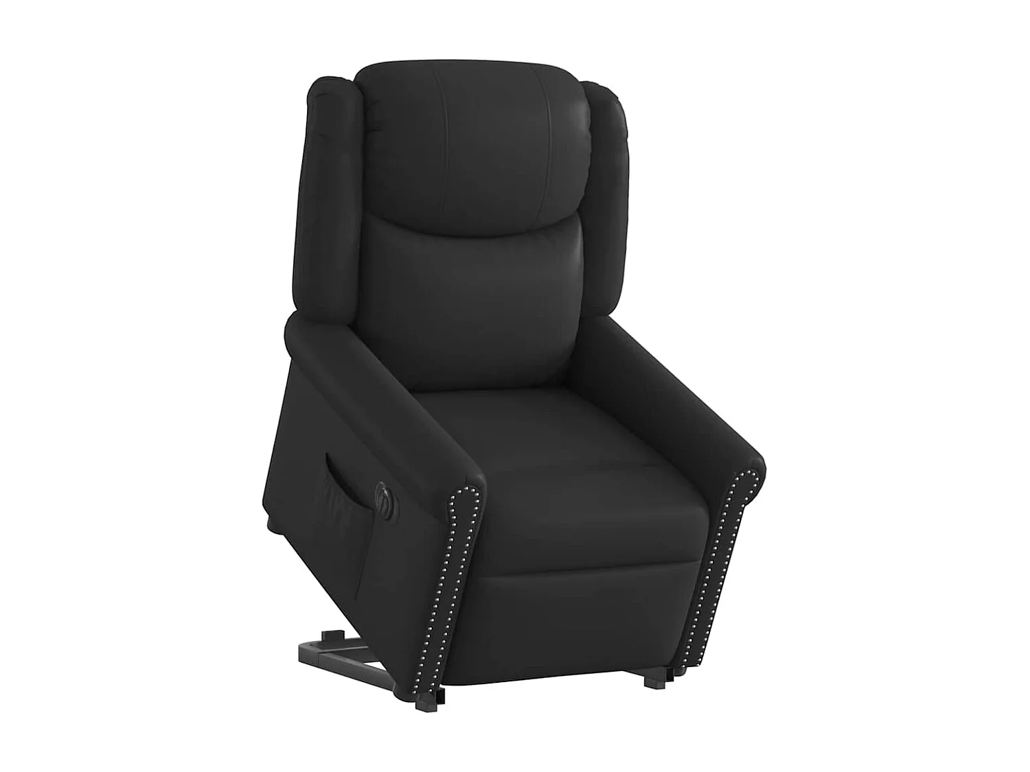 Fauteuil inclinable électrique-Chaise de relax-Fauteuil TV noir brillant similicuir SHL1008