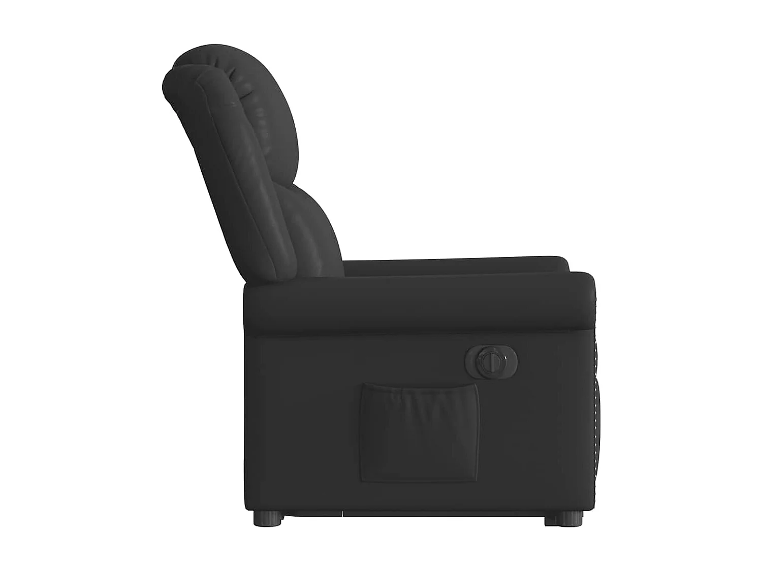 Fauteuil inclinable électrique-Chaise de relax-Fauteuil TV noir brillant similicuir SHL1008