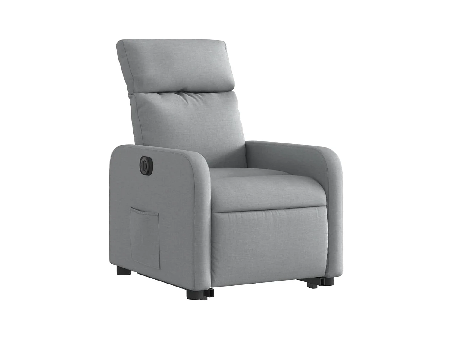 Silla de relax | Sillón eléctrico reclinable elevable de tela gris claro SHL4148