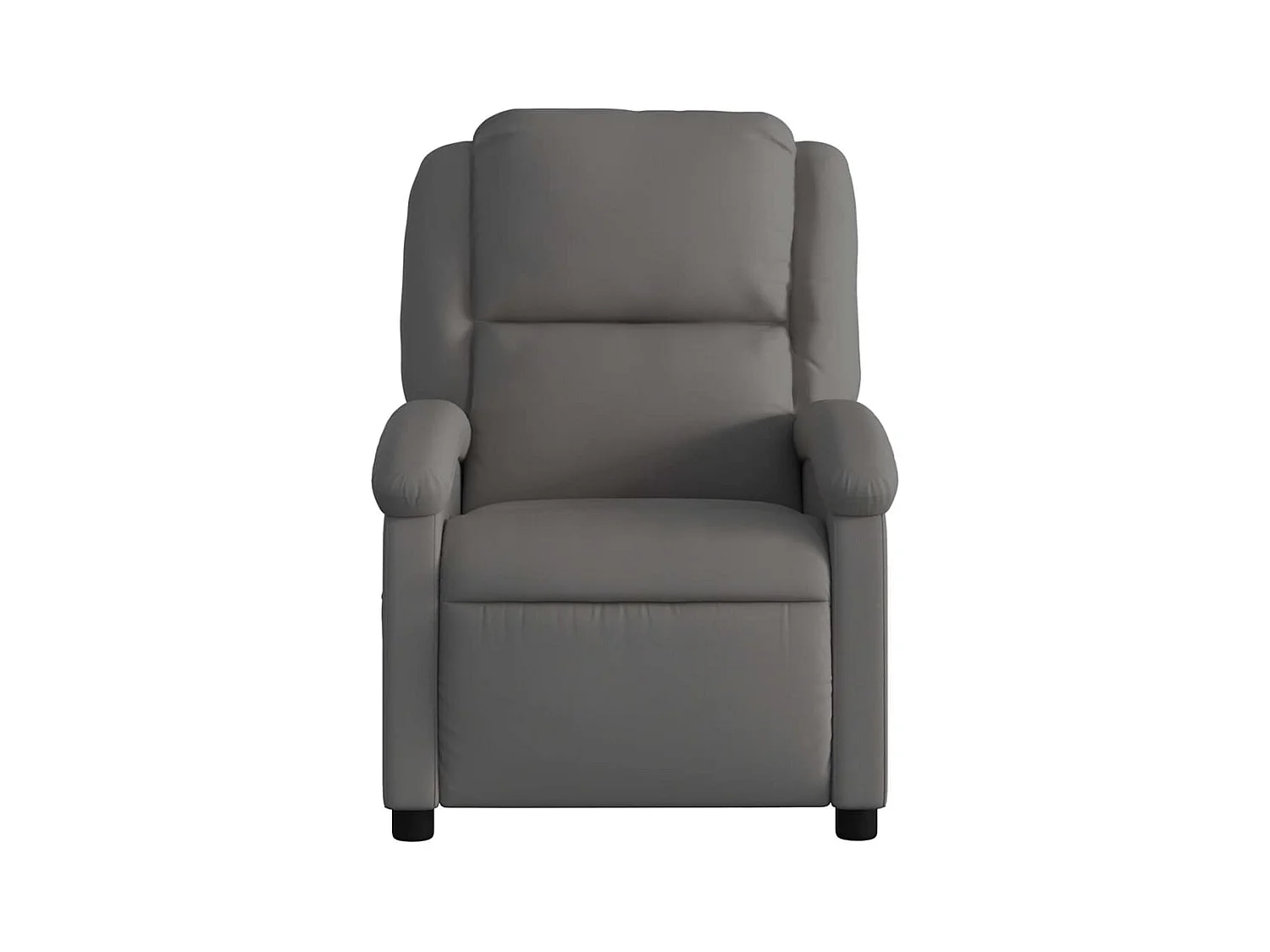 Sillón de relax | Sillón reclinable de cuero auténtico gris SHL2592