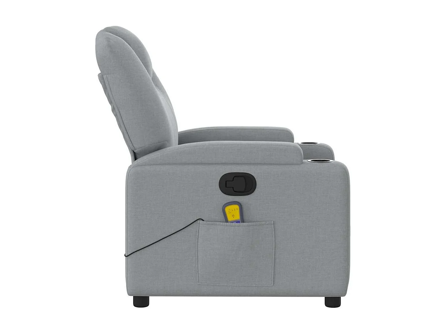 Sillón de relax | Sillón reclinable de masaje de tela gris claro SHL8135