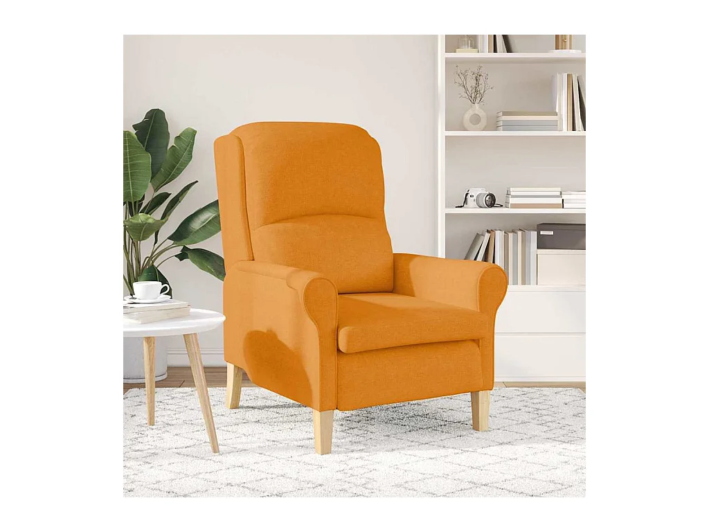 Sillón de salón | Silla Relax Amarillo oscuro 76x94x102 cm tela SHL8863