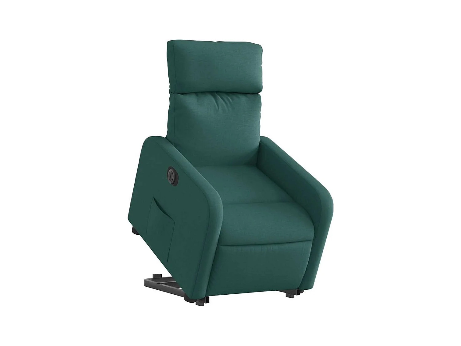 Silla de relax | Sillón eléctrico reclinable elevable de tela verde oscuro SHL8278