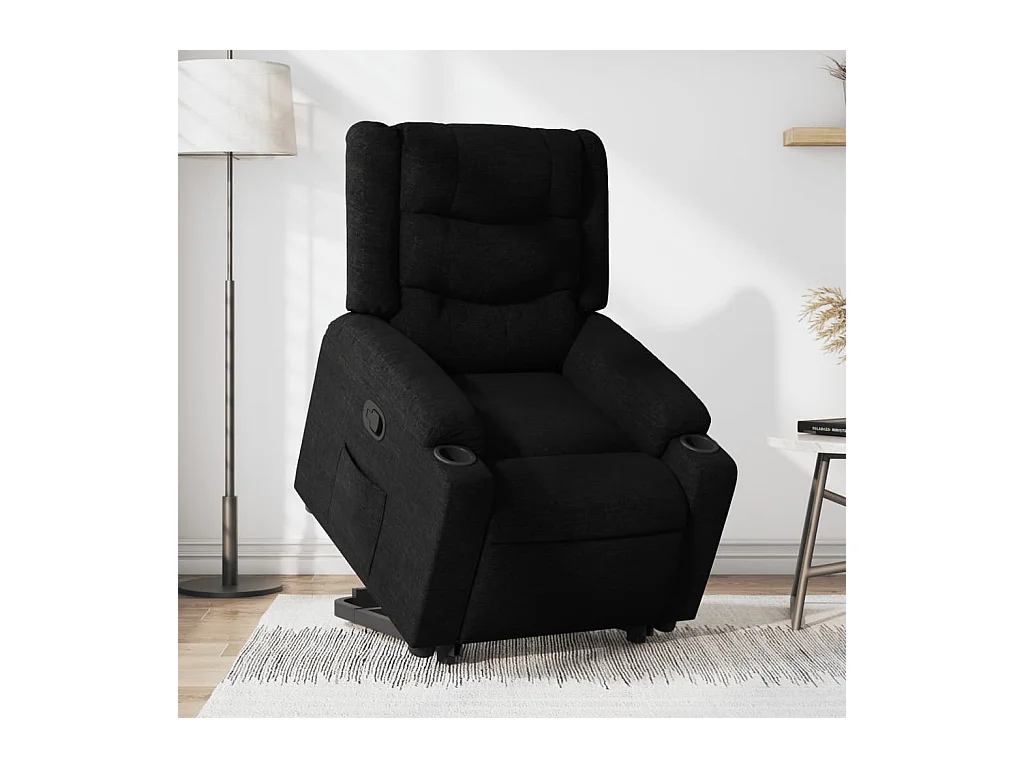 Sillón de relax | Silla | Sillón reclinable elevable tela negro SHL2254