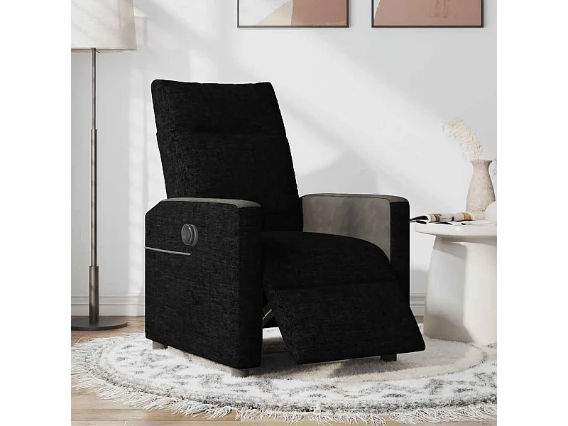 Fauteuil inclinable électrique-Chaise de relax-Fauteuil TV Noir Tissu SHL2853
