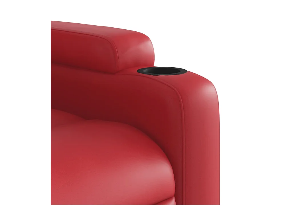 Sillón de relax | Sillón reclinable de cuero sintético rojo SHL6495