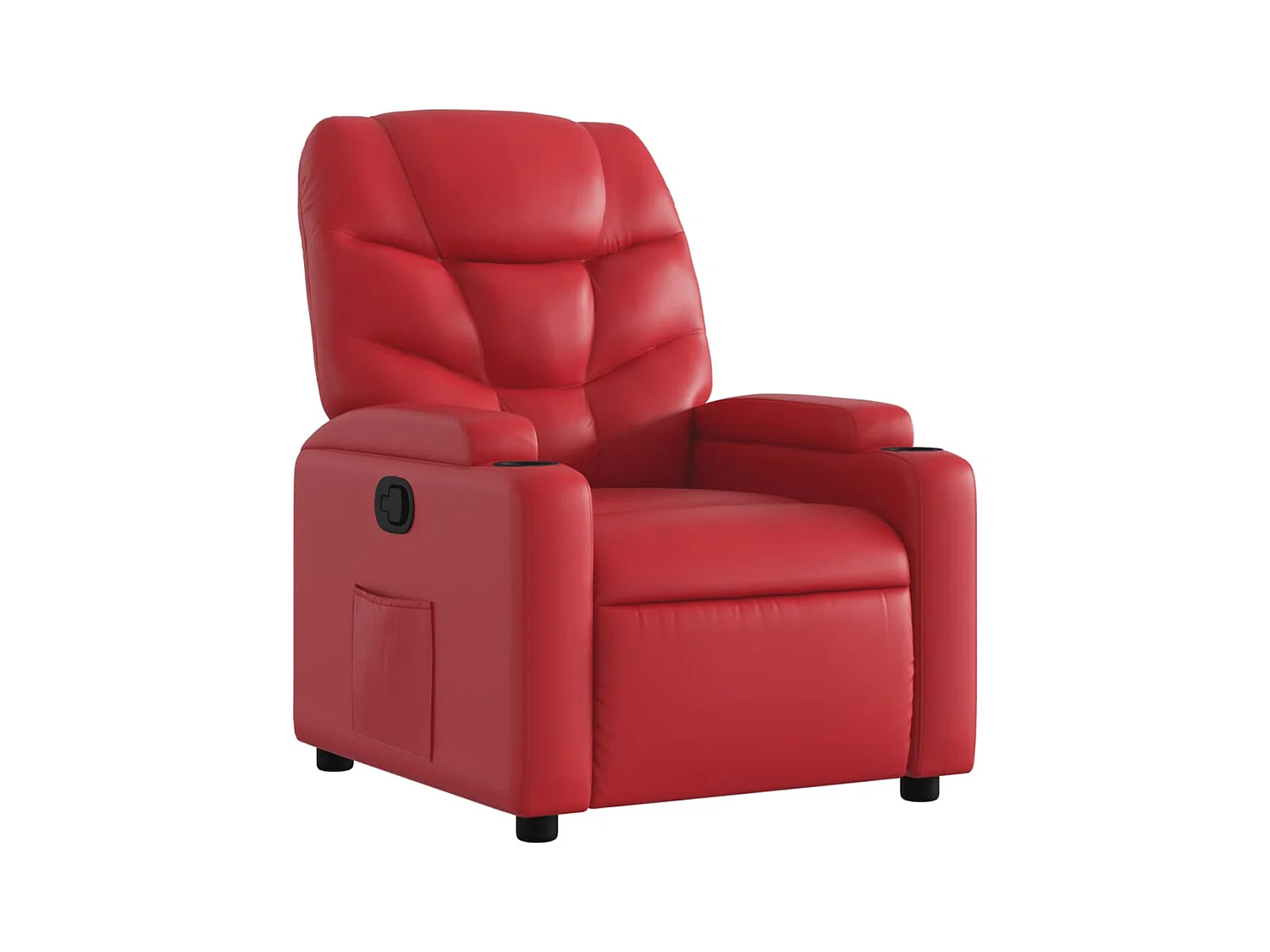 Fauteuil inclinable-Fauteuil salon Rouge Similicuir SHL2068