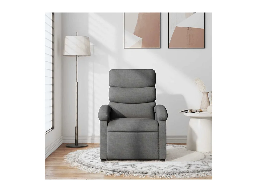 Poltrona Reclinável | Poltrona Confortável Relax tecido cinzento-escuro SHL502840