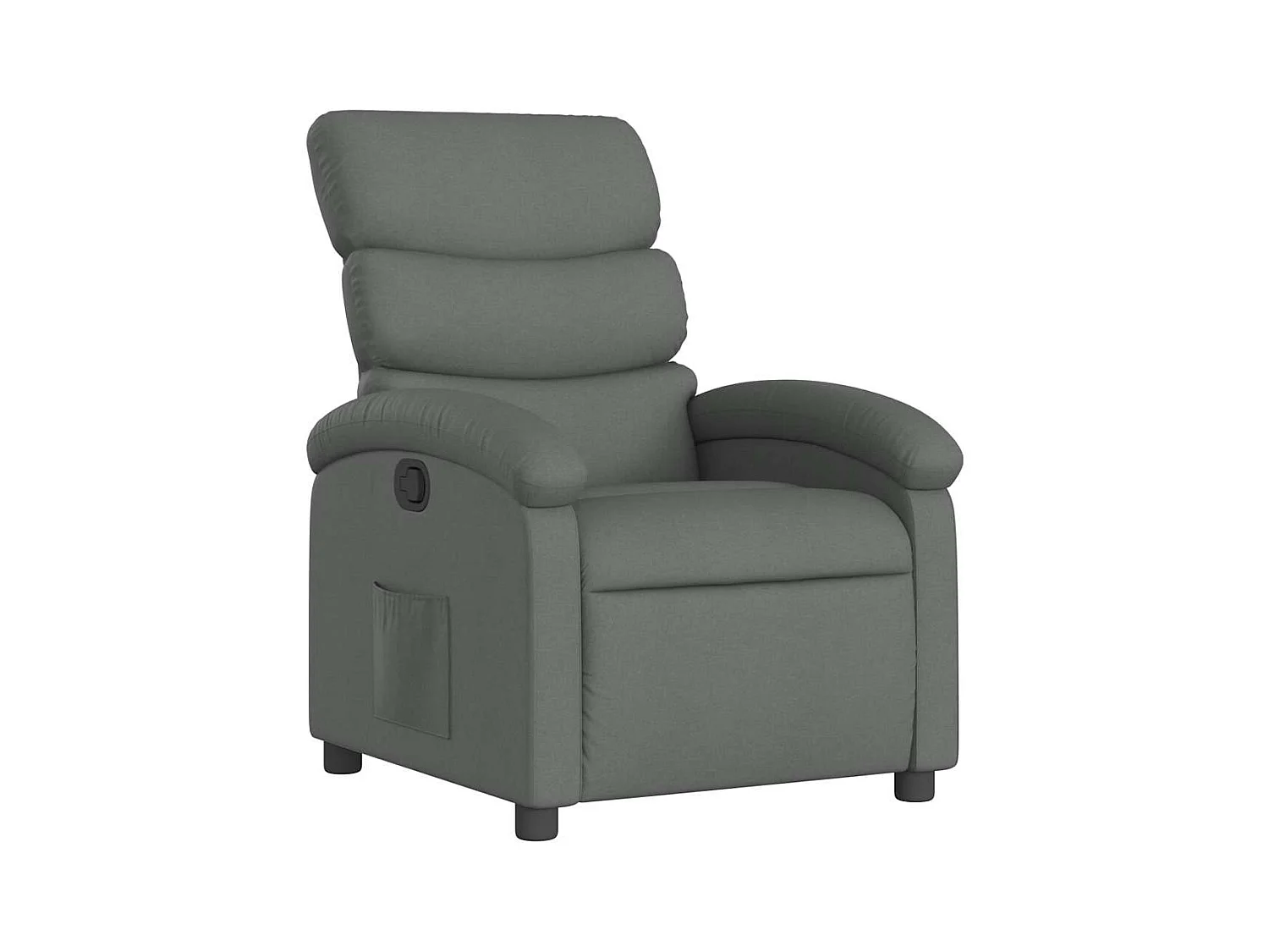 Fauteuil inclinable-Fauteuil salon Gris foncé Tissu SHL4880